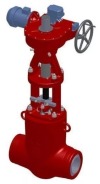 Клапан дроссельный под приварку с электроприводом (793-ЭР-0I) 993-175-ЭБ-01 DN 175 PN 28,4 МПа Т510 °С, корпус ст. 20ХМФЛ
