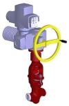 Клапан (вентиль) запорный под приварку с электроприводом (AUMA SA10.2-F10-380/50/3-22) 1с-12-4ЭД DN 32 PN 10,0 МПа Т450 °С, корпус ст. 20