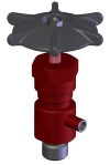 Клапан (вентиль) дренажный под приварку ручной 1213-6-0 DN 6 PN 10,0 МПа Т450 °С, корпус ст. 30Х13