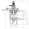 Клапан предохранительный под приварку Э-2875-0А DN 250 PN 4,6 МПа Т260 °С, корпус ст. 20