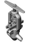 Клапан (вентиль) запорный под приварку ручной 1с-13-1 DN 10 PN 16,5 МПа Т560 °С, корпус ст. 12Х1МФ