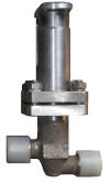 Клапан запорный сильфонный цапковый под электропривод 14с917п DN 10 PN 1,0 МПа У1, корпус ст. 20, класс герметичности «А» по ГОСТ 9544-2015