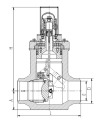 Клапан (затвор) обратный под приварку 943-250-0 DN 250 PN 14,0 МПа Т335 °С, корпус ст. 08Х18Н10Т