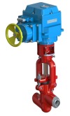 Клапан регулятор температуры прямоточный под приварку с электроприводом (МЭОФ-250/25-0,25У-99К) 22с-20-1-Э DN 20 PN 25,0 Т545 °С, корпус ст. 12Х1МФ