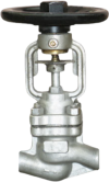 Клапан запорный сильфонный под приварку ручной 15с66п DN 40 PN 2,5 МПа У1, корпус ст. 25Л, класс герметичности «А» по ГОСТ 9544-2015