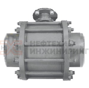 Кран шаровой разборный проходной полнопроходной под приварку под электропривод КШ-Р.П.ПП.П.ЭП.НХИ.040.100.01.У Ду 40 Ру 100 кгс/см², корпус ст. 20, класс герметичности «А» по ГОСТ 9544-2015