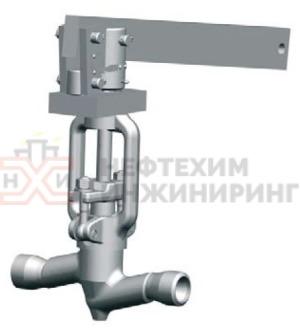 Клапан регулирующий под приварку под электропривод (МЭО-40/10-0,25У-87) 751-10-Р Ду 10 Ру 100 кгс/см²  Т250 °С, корпус ст. 25Л