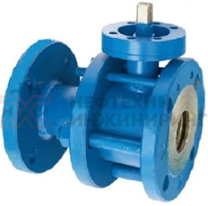Кран шаровой разборный проходной полнопроходной фланцевый под электропривод КШ-Р.П.ПП.Ф.ЭП.НХИ.050.063.02.ХЛ1 Ду 50 Ру 63 кгс/см², корпус ст. 09Г2С, класс герметичности «А» по ГОСТ 9544-2015