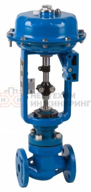 Клапан отсечной фланцевый (до себя) нормально закрытый 22нж32п Ду 80 Ру 16 кгс/см² УХЛ1 с мембранным исполнительным механизмом, корпус ст. 12Х18Н9ТЛ