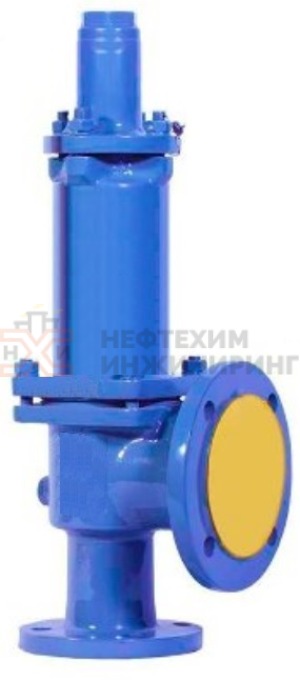 Клапан предохранительный пружинный сальниковый фланцевый без приспособления для принудительного открытия СППК4 25-16 17лс13нж Ду 25/40 Ру 16/6 кгс/см² ХЛ1, корпус ст. 20ГЛ, класс герметичности «В» по ГОСТ 9544-2015