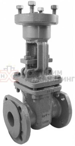Задвижка клиновая литая с выдвижным шпинделем фланцевая под электропривод 30с941нж Ду 100 Ру 16 кгс/см² У1, корпус ст. 20Л, класс герметичности «А» по ГОСТ 9544-2015