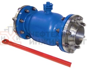Кран шаровой цельносварной проходной полнопроходной фланцевый ручной КШ-Ц.П.ПП.Ф.Р.НХИ.150.016.02.ХЛ1 Ду 150 Ру 16 кгс/см², корпус ст. 09Г2С, класс герметичности «А» по ГОСТ 9544-2015