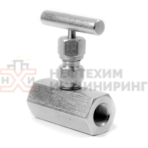 Клапан запорный игольчатый муфтовый ручной 15с54бк Ду 10 Ру 250 кгс/см² У1, корпус ст. 20, класс герметичности «А» по ГОСТ 9544-2015