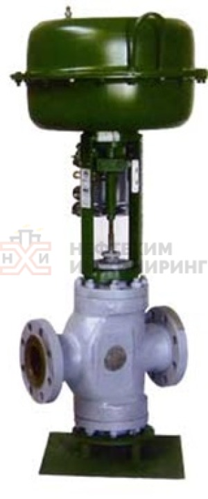 Клапан регулирующий сильфонный двухседельный фланцевый "после себя" нормально открытый 25нж90нж Ду 50 Ру 40 кгс/см² УХЛ1 с МИМ, корпус ст. 12Х18Н9ТЛ
