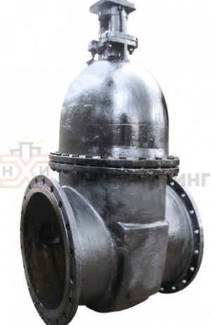 Задвижка параллельная литая с невыдвижным шпинделем фланцевая под электропривод 30ч915бр Ду 800 Ру 10 кгс/см² У3, корпус чугун, класс герметичности «D» по ГОСТ 9544-2015