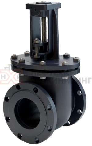 Задвижка параллельная литая с выдвижным шпинделем фланцевая под электропривод 30ч906бр Ду 350 Ру 10 кгс/см² У3, корпус чугун, класс герметичности «D» по ГОСТ 9544-2015