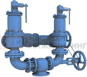 Блок предохранительных клапанов БПУ Р 100-16 ХЛ1 50лс10нж1