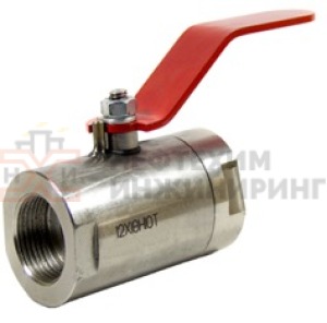 Кран шаровой разборный проходной полнопроходной муфтовый ручной КШ-Р.П.ПП.М.Р.НХИ.020.016.04.УХЛ1 Ду 20 Ру 16 кгс/см², корпус ст. 10Х17Н13М2Т, класс герметичности «А» по ГОСТ 9544-2015