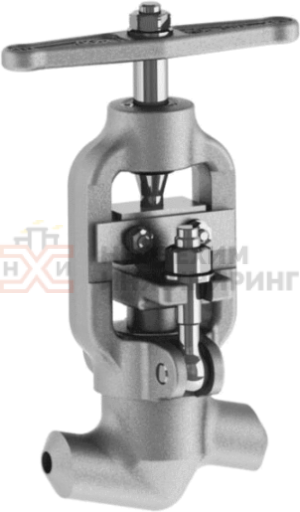 Клапан (вентиль) запорный под приварку ручной 588-10-0 Ду 10 Ру 373 кгс/см²  Т280 °С, корпус ст. 20