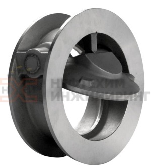 Клапан обратный поворотный межфланцевый 19ч21бр Ду 80 Ру 16 кгс/см² У3, корпус чугун