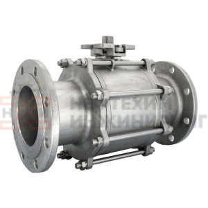 Кран шаровой разборный проходной полнопроходной фланцевый с редуктором КШ-Р.П.ПП.Ф.РД.НХИ.200.016.03.УХЛ1 Ду 200 Ру 16 кгс/см², корпус ст. 08Х18Н10, класс герметичности «А» по ГОСТ 9544-2015