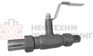 Кран шаровой цельносварной проходной неполнопроходной штуцерный ручной КШ-Ц.П.НП.Ш.Р.НХИ.040/032.040.01.У Ду 40/32 Ру 40 кгс/см², корпус ст. 20, класс герметичности «А» по ГОСТ 9544-2015