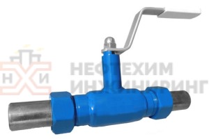 Кран шаровой цельносварной проходной неполнопроходной цапковый ручной КШ-Ц.П.НП.Ц.Р.НХИ.080/065.025.02.ХЛ1 Ду 80/65 Ру 25 кгс/см², корпус ст. 09Г2С, класс герметичности «А» по ГОСТ 9544-2015 (газ)