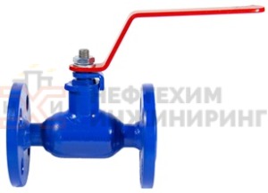 Кран шаровой цельносварной проходной неполнопроходной фланцевый ручной КШ-Ц.П.НП.Ф.Р.НХИ.040/032.040.02.ХЛ1 Ду 40/32 Ру 40 кгс/см², корпус ст. 09Г2С класс герметичности «А» по ГОСТ 9544-2015 (газ)