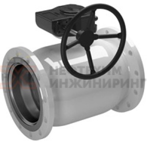 Кран шаровой цельносварной проходной полнопроходной фланцевый с редуктором КШ-Ц.П.ПП.Ф.РД.НХИ.300.016.01.У Ду 300 Ру 16 кгс/см², корпус ст. 20, класс герметичности «А» по ГОСТ 9544-2015 (газ)