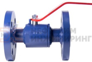 Кран шаровой разборный проходной полнопроходной фланцевый ручной КШ-Р.П.ПП.Ф.Р.НХИ.020.016.02.ХЛ1 Ду 20 Ру 16 кгс/см², корпус ст. 09Г2С, класс герметичности «А» по ГОСТ 9544-2015