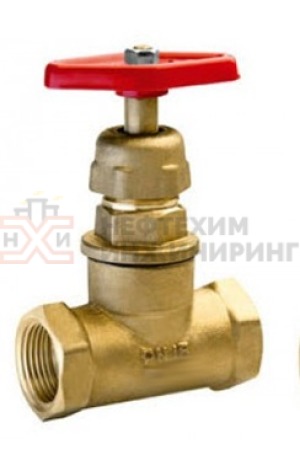 Клапан запорный сальниковый муфтовый ручной 15б3р Ду 40 Ру 16 кгс/см² УХЛ4, корпус латунь, класс герметичности «А» по ГОСТ 9544-2015