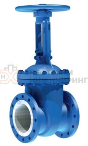 Задвижка клиновая литая с выдвижным шпинделем фланцевая ручная 30нж64нж Ду 100 Ру 25 кгс/см² УХЛ1, корпус ст. 12Х18Н9ТЛ, класс герметичности «А» по ГОСТ 9544-2015