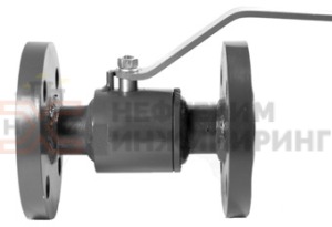 Кран шаровой разборный проходной полнопроходной фланцевый ручной КШ-Р.П.ПП.Ф.Р.НХИ.032.040.01.У Ду 32 Ру 40 кгс/см², корпус ст. 20, класс герметичности «А» по ГОСТ 9544-2015