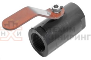 Кран шаровой разборный проходной полнопроходной муфтовый ручной КШ-Р.П.ПП.М.Р.НХИ.010.040.01.У Ду 10 Ру 40 кгс/см², корпус ст. 20, класс герметичности «А» по ГОСТ 9544-2015