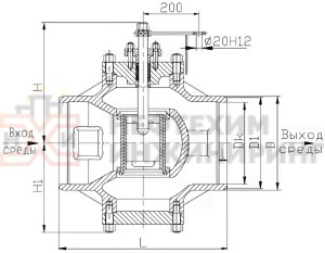 Клапан регулирующий под приварку с электроприводом (МЭОФ 250/25-0,25У-99К) Т-137бмэ Ду 250 Ру 100 кгс/см²  Т300 °С, корпус ст. 25Л