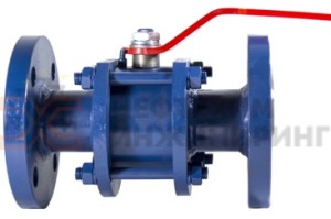 Кран шаровой разборный проходной полнопроходной фланцевый ручной КШ-Р.П.ПП.Ф.Р.НХИ.065.160.02.ХЛ1 Ду 65 Ру 160 кгс/см², корпус ст. 09Г2С, класс герметичности «А» по ГОСТ 9544-2015