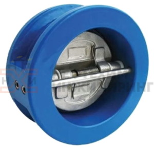 Клапан обратный двухстворчатый межфланцевый 19ч21р Ду 40 Ру 16 кгс/см² У3, корпус чугун