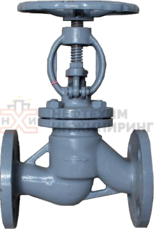 Клапан запорный сальниковый фланцевый ручной 15с18п Ду 50 Ру 25 кгс/см² У1, корпус ст. 25Л, класс герметичности «А» по ГОСТ 9544-2015
