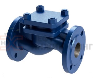 Клапан обратный пружинный фланцевый 16лс81нж Ду 40 Ру 16 кгс/см² ХЛ1, корпус ст. 09Г2С