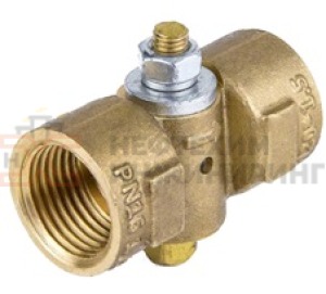 Кран пробковый трехходовой под манометр муфтовый 11б38бк Ду 15 Ру 16 кгс/см² УХЛ4, корпус латунь, класс герметичности «D» по ГОСТ 9544-2015