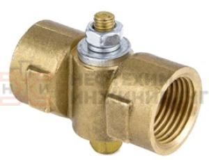 Кран пробковый трехходовой под манометр муфтовый 11б38бк Ду 15 Ру 16 кгс/см² УХЛ4, корпус латунь, класс герметичности «D» по ГОСТ 9544-2015