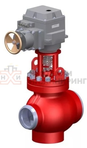 Клапан регулирующий под приварку с электроприводом (МЭОФ-250/25-0,25У-99К) 6с-12-1-1Э Ду 50 Ру 63 кгс/см²  Т425 °С, корпус ст. 25Л