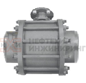 Кран шаровой разборный проходной неполнопроходной муфтовый под электропривод КШ-Р.П.НП.М.ЭП.НХИ.065/050.016.03.УХЛ1 Ду 65/50 Ру 16 кгс/см², корпус ст. 12Х18Н10Т, класс герметичности «А» по ГОСТ 9544-2015