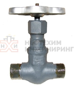 Клапан запорный сальниковый цапковый ручной 15с9п Ду 15 Ру 100 кгс/см² У1, корпус ст. 25, класс герметичности «А» по ГОСТ 9544-2015