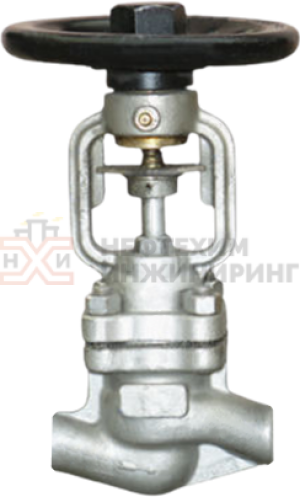 Клапан запорный сильфонный под приварку ручной 15с66п Ду 32 Ру 16 кгс/см² У1, корпус ст. 25Л, класс герметичности «А» по ГОСТ 9544-2015