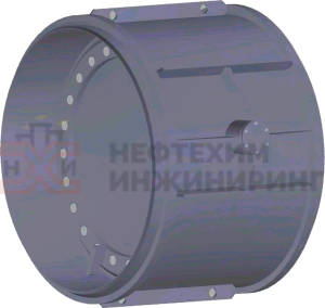 Клапан обратный поворотный с демпфером под приварку 19лс20р Ду 1400 Ру 2,5 кгс/см² ХЛ1, корпус ст. 09Г2С