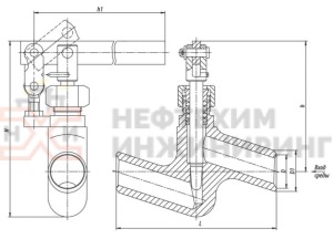 Клапан регулирующий под приварку ручной 9с-3-3 Ду 50 Ру 63 кгс/см²  Т425 °С, корпус ст. 20