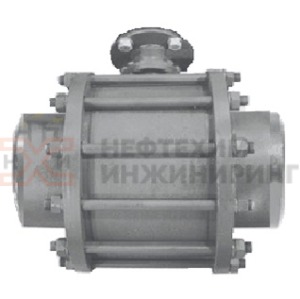 Кран шаровой разборный проходной полнопроходной под приварку под электропривод КШ-Р.П.ПП.П.ЭП.НХИ.100.063.01.У Ду 100 Ру 63 кгс/см², корпус ст. 20, класс герметичности «А» по ГОСТ 9544-2015