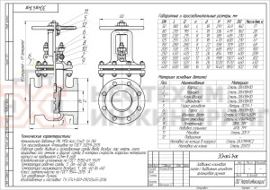 Задвижка клиновая литая с выдвижным шпинделем фланцевая ручная 30нж41нж Ду 250 Ру 16 кгс/см² УХЛ1, корпус ст. 08Х18Н10, класс герметичности «А» по ГОСТ 9544-2015