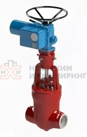 Задвижка запорная под приварку с электроприводом (ГЗ-Г.2500/24 У1) 881-150-ЭГ Ду 150 Ру 250 кгс/см²  Т545 °С, корпус ст. 15Х1М1Ф